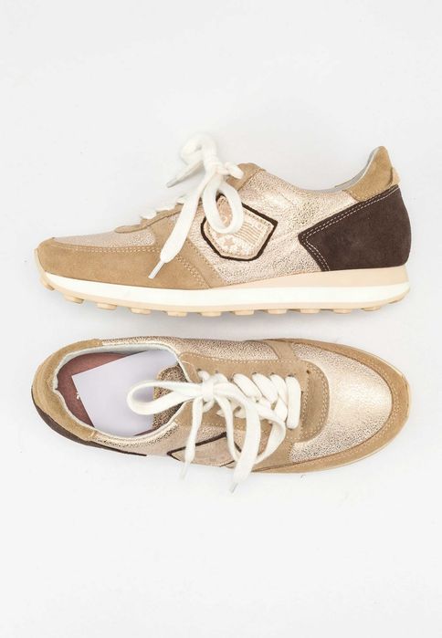 złote sneakersy Post Xchange buty ze skóry naturalnej PX rozmiar 38