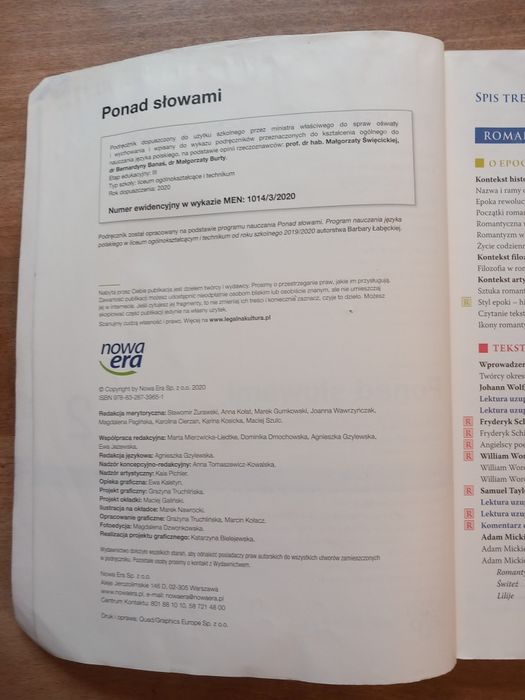 Podrecznik Ponad słowami 2 część 1 do liceum i technikum