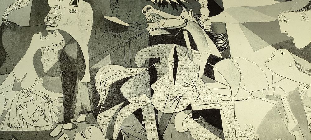 Plakat w ramie z szybą Picasso Guernica