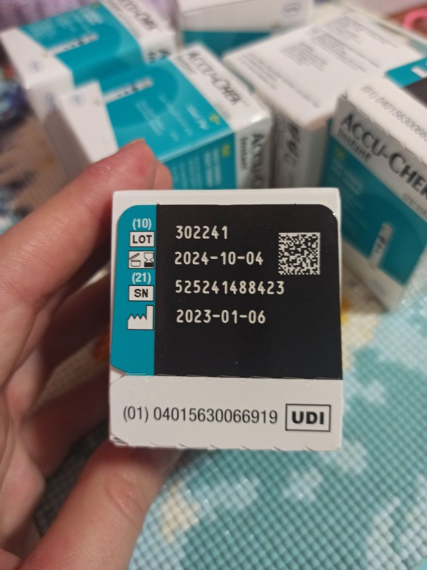 Акку чек тест смужки інстант Akku chek Instant для глюкометра діабет ...