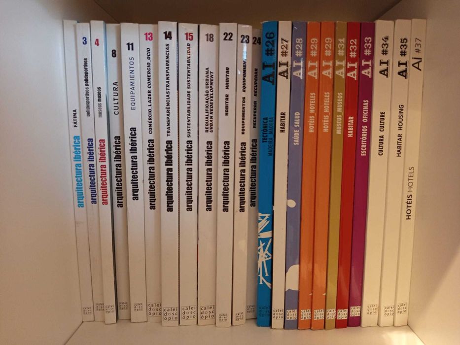 Vários livros e revistas de Arquitetura