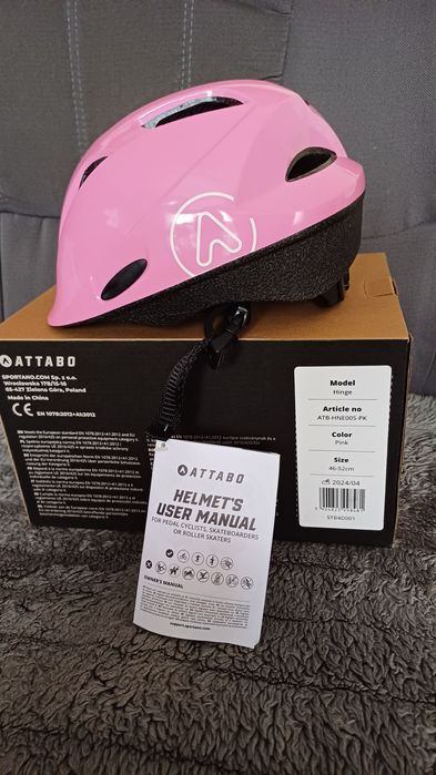 Kask  dla dziewczynki firmy Attabo