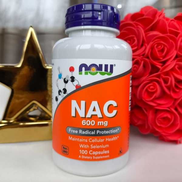 NAC с селеном, N - ацетилцистеин, НАК, США, 100 капсул
