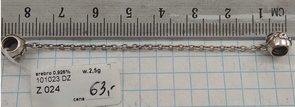 Charms Stoper Family łańcuszek 8,5cm Srebro 925 NOWE