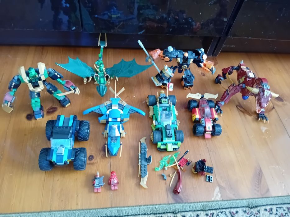 Kolekcja Lego Ninjago, 8 Zestawów, 6 Instrukcji, Figurki, Bardzo Dobry Stan, WYPRZEDAŻ OKAZJA !!