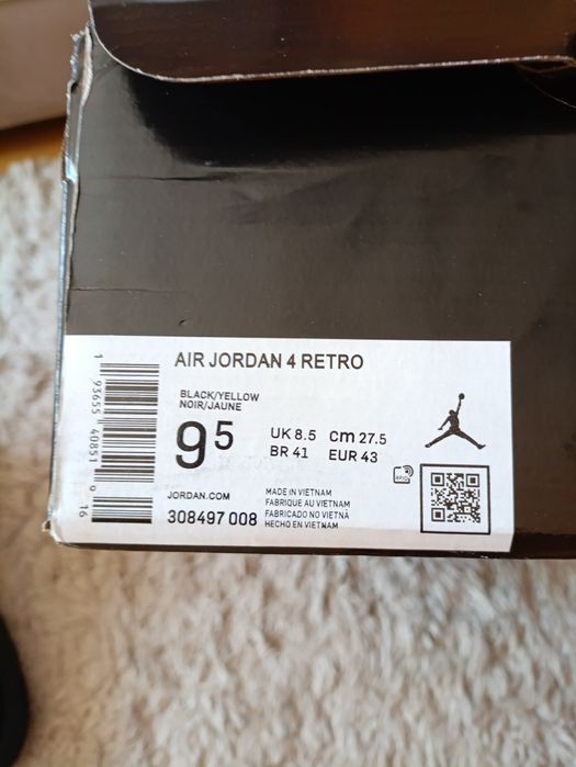 Jordan 4 Retro Yellow Thunder