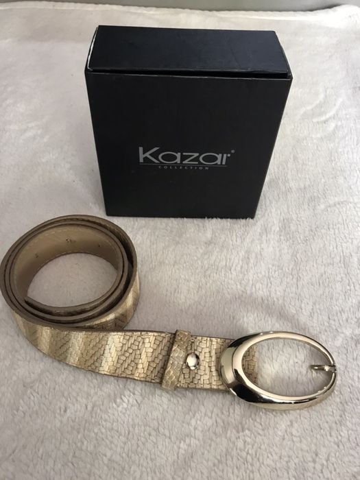 Kremowy pasek Kazar 90cm