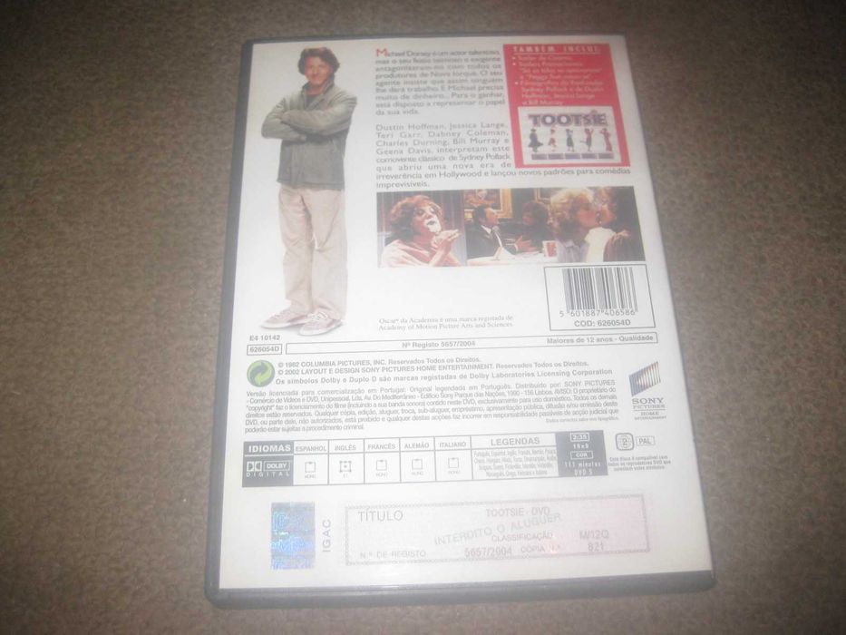 DVD "Tootsie" com Dustin Hoffman/Raro!