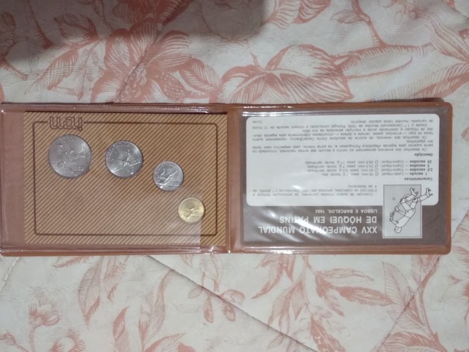 Coleção de moedas XXV campeonato mundial de hóquei em patins 1982