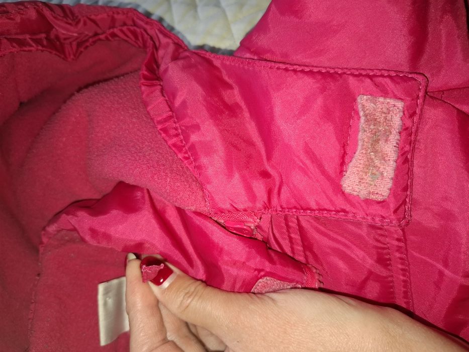 Ocieplana kurteczka dla dziewczynki, kolor malinowy, r. 92 Kiki&Koko