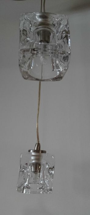 Candeeiro de tecto, suspenso, 5 copos de vidro
