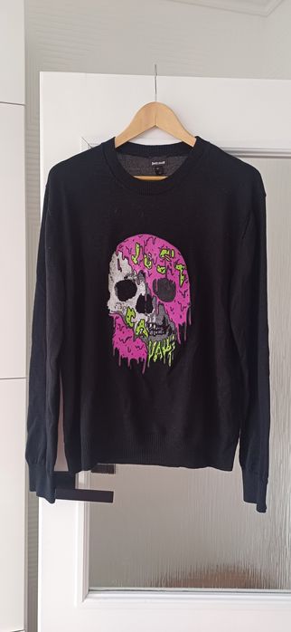 Nowy Sweter swetr bluza Just Cavalli M czaszka
