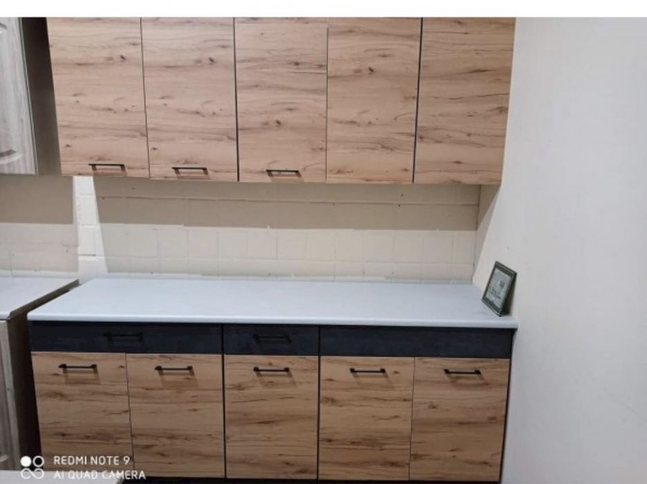 Нова модульна кухня пряма кутова Безкоштовний 3D проєкт