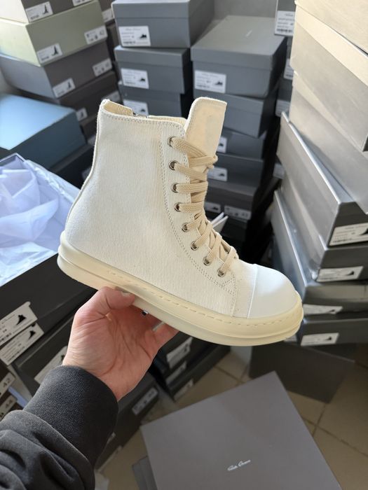 Rick Owens Ramones White Higt Top/Кеди Rick Owens Ramones/size 38-44