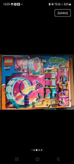 Lego stuntz 60361 stan idealny