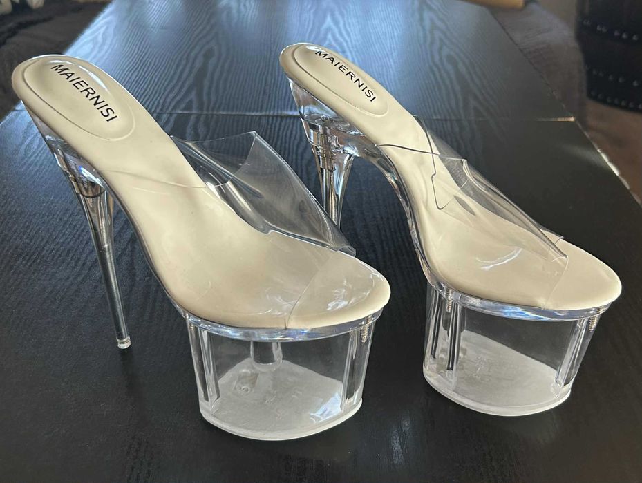 Szpilki transparentne przezroczyste roz. 41