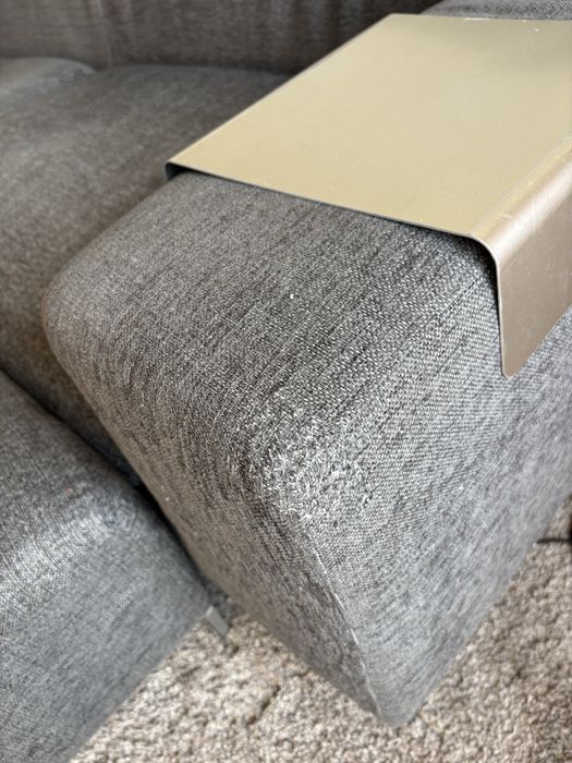 Sofá de 3 lugares cinzento escuro com módulo para chaise longue – 230 cm