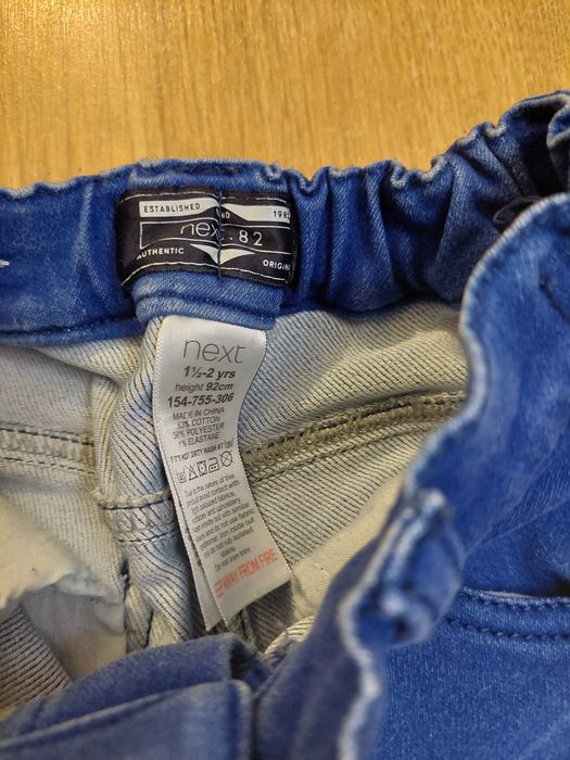 Spodnie jeansy jeans dla chłopca 92cm 1,5-2latka