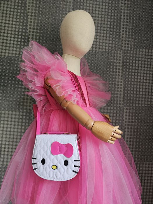 Дитяча Сумочка сумка косметичка Hello Kitty біла рожева для дівчинки