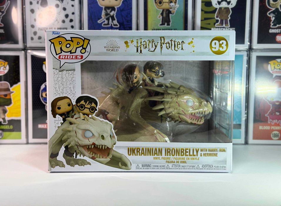 Оригінальна колекційна фігурка Funko Pop 93 Harry Potter Гаррі Поттер Rides Рон Герміона Дракон Gringotts Український Залізопуз Фанко Поп Статуетка