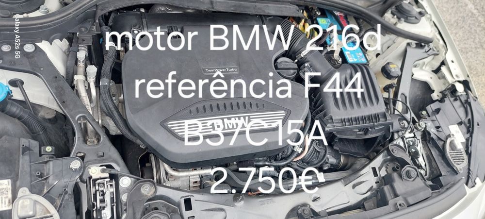 Motor BMW 216d referência F44 B37C15A  tenho mais peças para venda