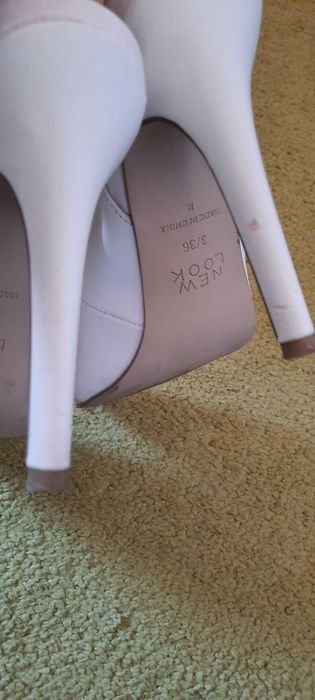 Buty ślubne,białe,skórzane