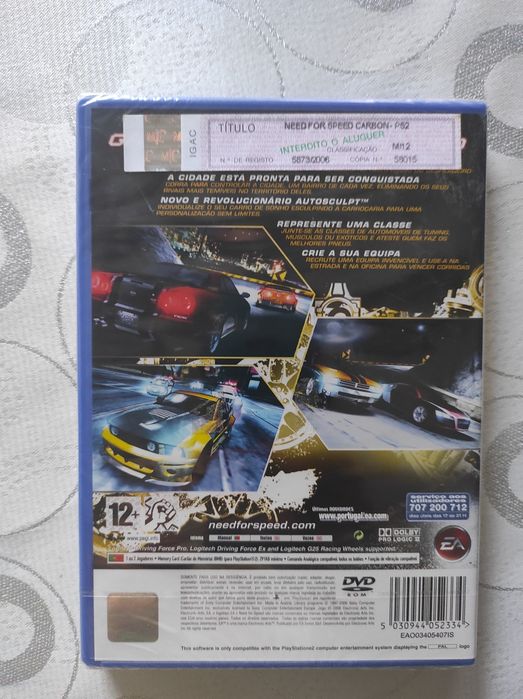 Need for speed carbon novo/selado PS2