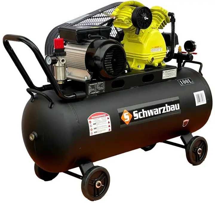 Компресор повітряний Schwarzbau 100л 3.2кВт 10ат 354л/хв компрессор PL