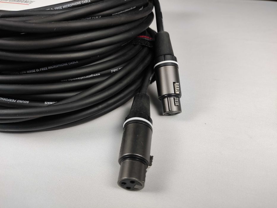 2 Cabos XLR Gator CableWorks 15 m NOVOS