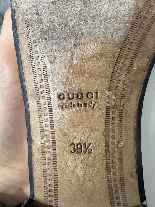 Gucci Horsebit Loafers Leather White / Black Białe Czarne 39,5