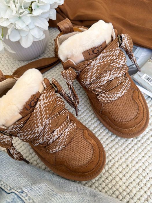 UGG Lowmel Chestnut | рижі уггі ловмел на хутрі