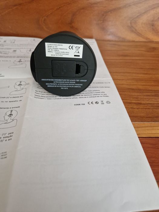 Transmissor para auscultadores sem fios