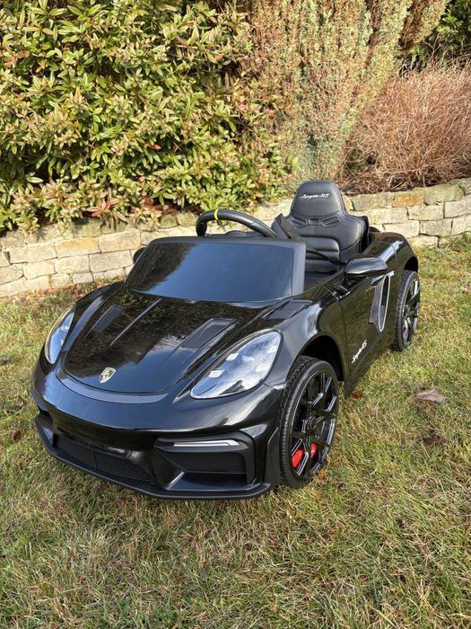 Samochod na akumulator Porsche 718 12V auto dla dzieci pilot EVA LED