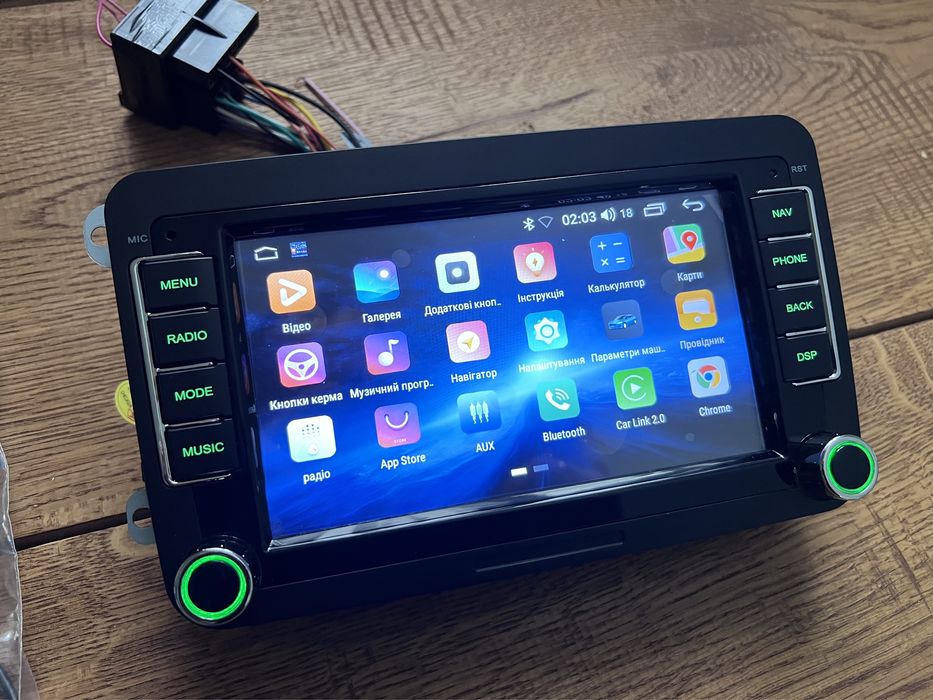 Магнітола універсальна Android 14Vag Volkswagen Skoda Seat Touran Golf
