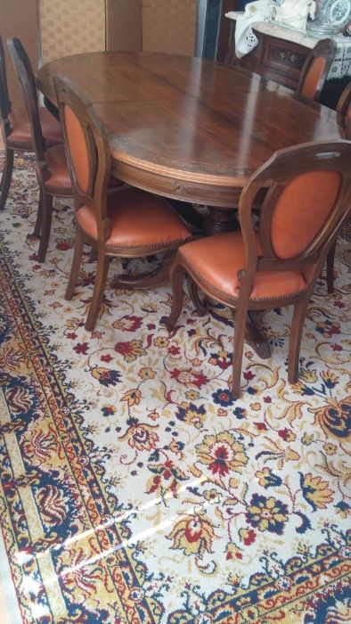 Mesa Oval extensível com duplo pé de galo64740822727427123