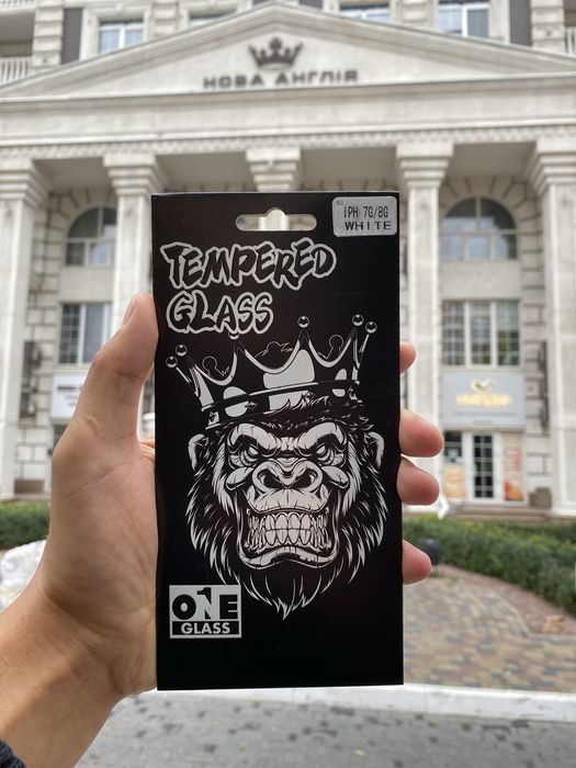 Защитное 3D стекло iPhone 7/8 Plus Black/White