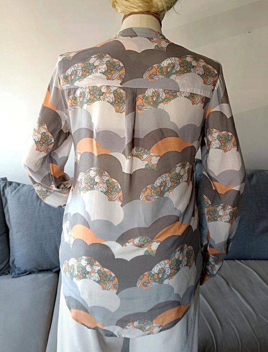 Next koszula damska L biust 53x2 flowers 100% viscose pastel color