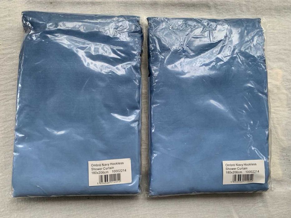 Cortina de Duche Hookless Ombre Navy 180×206 – NOVA (Hotelaria)