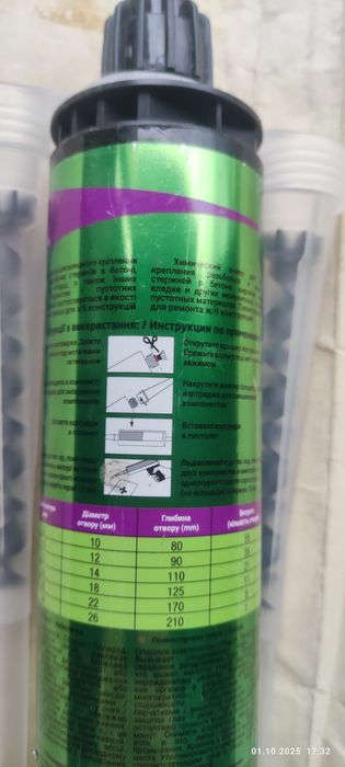 Анкер хімічний Hercul