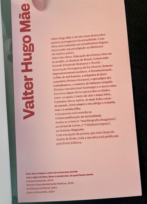 “Deus na escuridão”, Valter Hugo Mãe