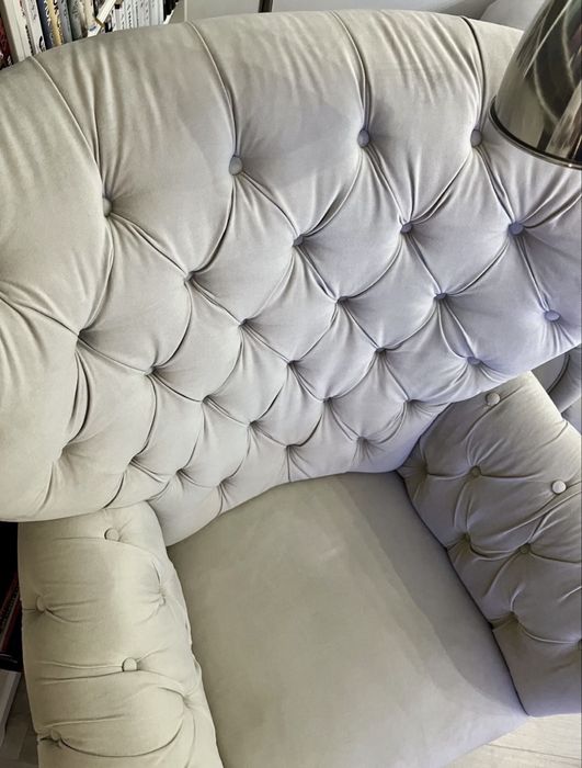 Elegancki komplet wypoczynkowy: Sofa + Fotel Uszak