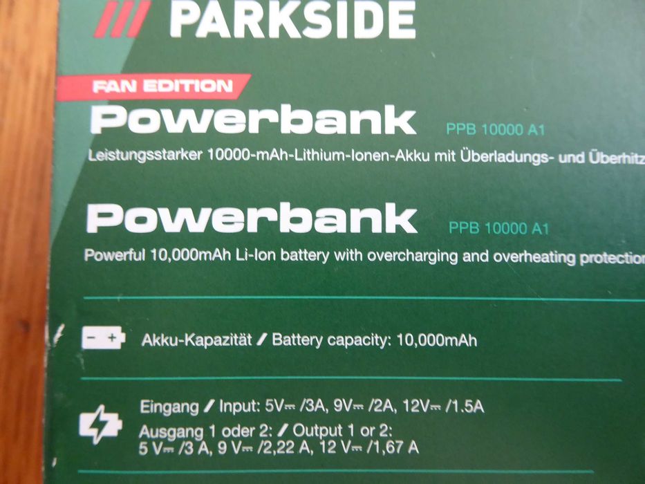 Nieużywany POWERBANK PARKSIDE PPB 10000 A1 z latarką.