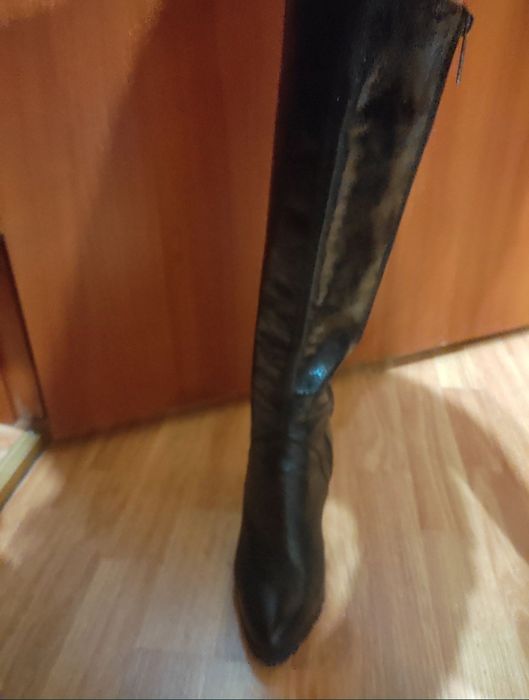 Сапоги жіночі шкіряні. Зимові сапоги. Взуття жіноче.