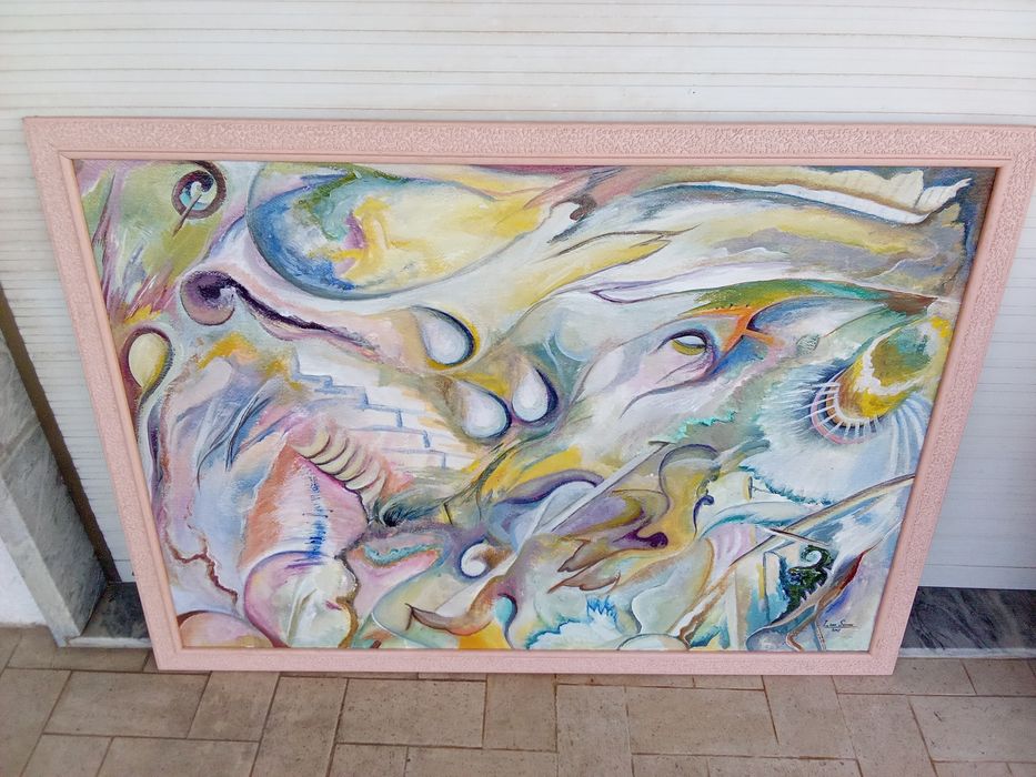 5 PINTURAS Autor Famoso Americano. Moldura Majestosa