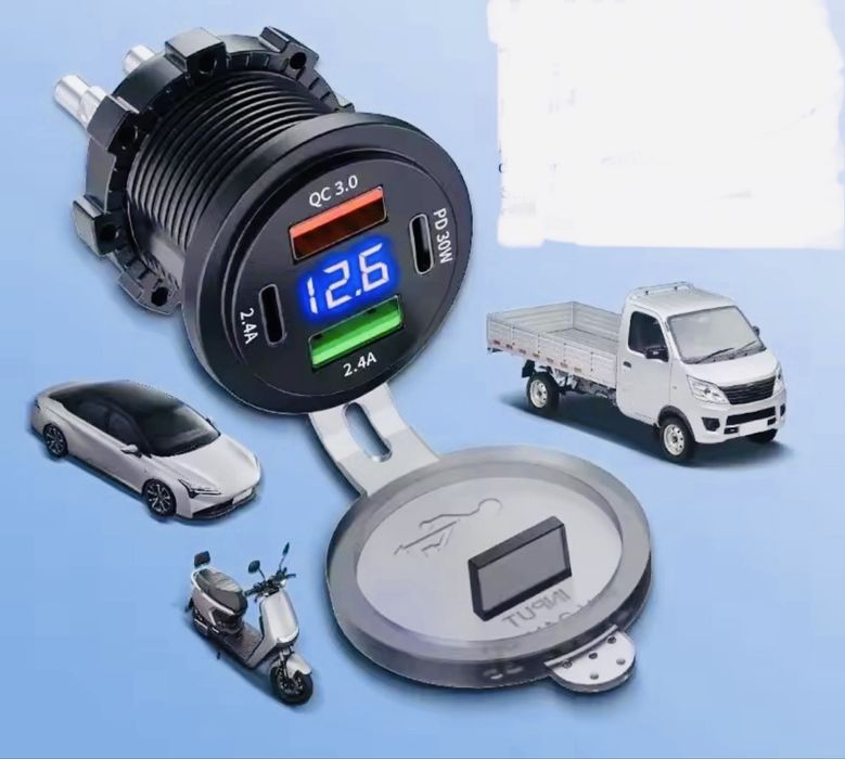 Вольтметр USB-адаптер для швидкого заряджання QC3.0 PD30W