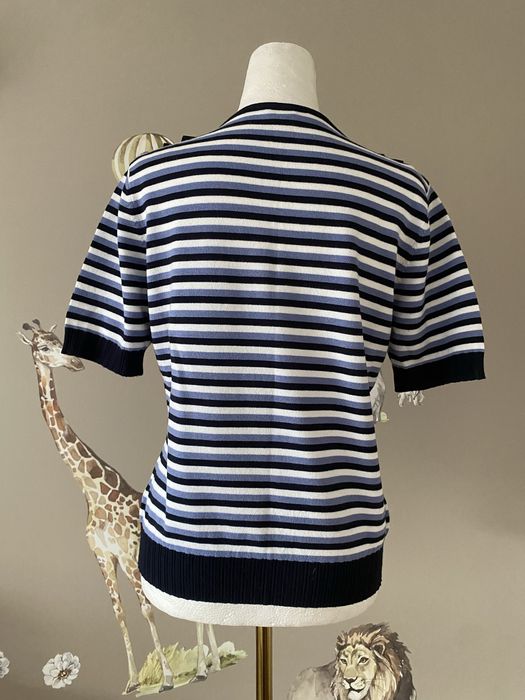Sweter w paski wiskoza CC Petite kokarda marynarski M