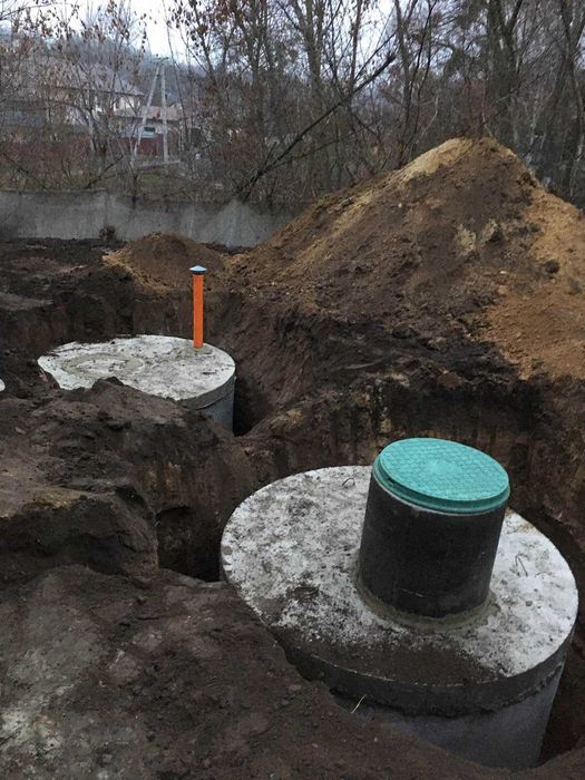 Септик під ключ копка ям, доставка, монтаж, підключення труб