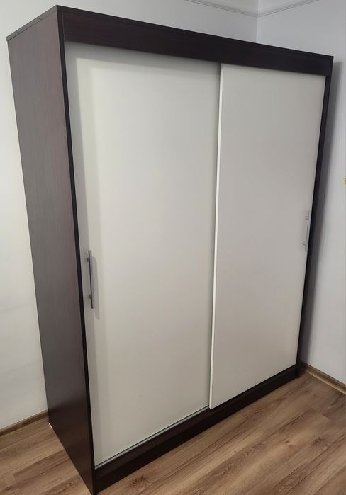 Młodzieżowa Szafa przesuwna 150cm Wenge/biała  Akord meble