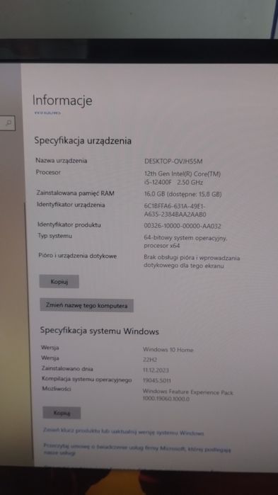 Komputer do gier zestaw