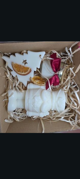 Boxs świąteczny  świece sojowe